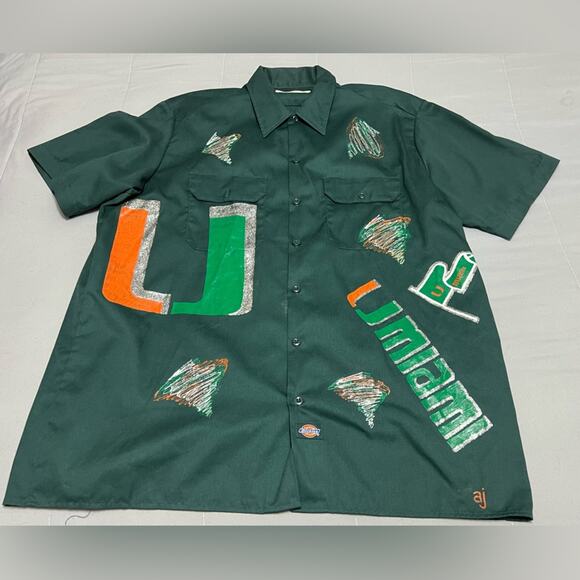 Miami Hurricanes One of a Kind Halftime Show Band AOP Costume 1/1 RARE SZ XL 40 - Picture 6 of 9